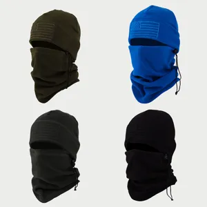 Men winter windproof fleece balaclava skiing cycling outdoor face mask warm thermal hat