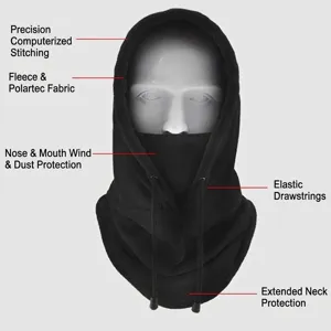 Passamontagna termico in pile invernale maschera antivento con protezione collo
