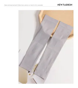 Close-up detail of light gray ice silk cooling arm sleeves providing UV protection