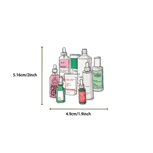 Cute cartoon skincare product bottle stickers for DIY laptop and bottle decoration