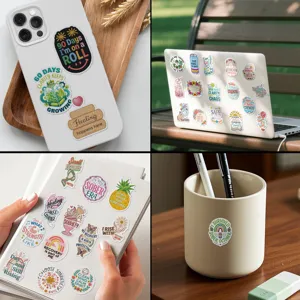 Vielfältige inspirierende Aufkleber mit englischen Zitaten für DIY-Dekorationen.