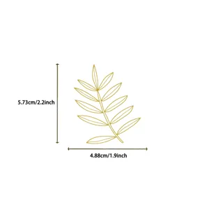 Dimensions of gold foil leaf sticker showing 5.73cm height and 4.88cm width detail