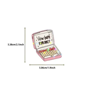 Detailed view of waterproof holographic Bookish sticker with slow burn romance design