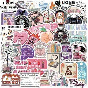 Variety of waterproof bookish stickers for reading enthusiasts and DIY decoration