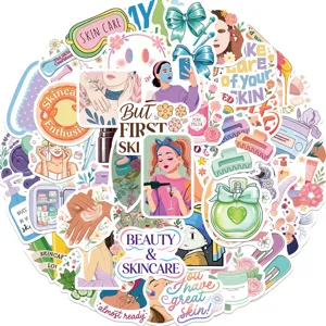 Esthetician Beauty Skincare Stickers For Laptop Water Bottle Luggage Scrapbook Waterproof Cartoon Vinyl Decals For Women Gift