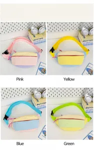 Lightweight and kawaii chest bags for girls available in four vibrant color options