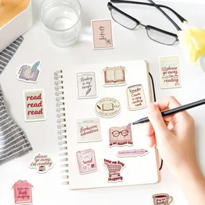 Assorted Bookish themed reading stickers set for DIY journal and planner decoration