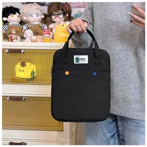Sac à main noir pour ordinateur portable 13 et 14 pouces au style décontracté