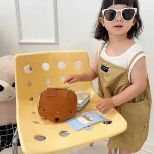 Adorable brown fox shaped children's mini backpack for toddler outdoor travel use