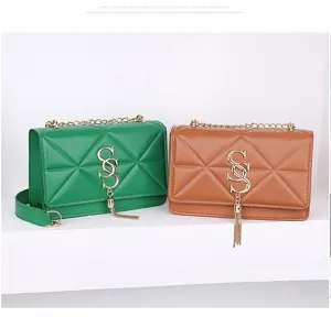 Mode ketting tas ruitpatroon kleine vierkante crossbody schoudertas dames