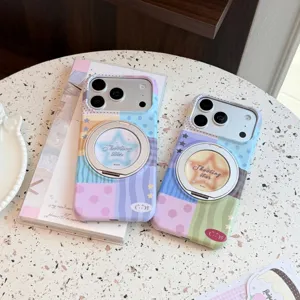 Nahaufnahme der Dopamin-Stern iPhone-Hüllen mit magnetischen, rotierenden Ringständern