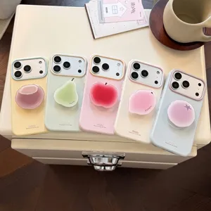 Coque de Téléphone en TPU Style Ins Pour iPhone 18 17 16 15 14 Pro Max Antichoc Souple Avec Support Griptok Fruits