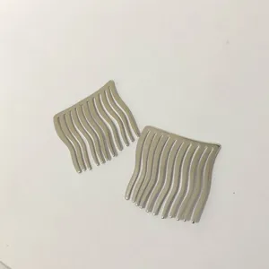 Elegant wavy silver metal hair insert comb for seamless hair styling and fixing