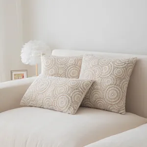 Moderner Ins-Stil Bronzierung Goldener Kreis Kissenbezug Polyester Plüsch Dekorativer Kissenbezug Für Sofa Bett Wohnzimmer