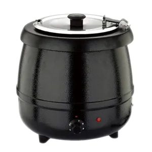 Commercial Stainless Steel Electric Soup Warmer Pot Adjustable Temperature Buffet Soup Kettle For Hotel Restaurant