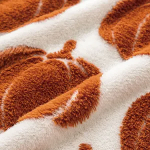 Hochwertiger weicher Plüsch-Kissenbezug mit Kürbis-Muster und gemütlicher Textur