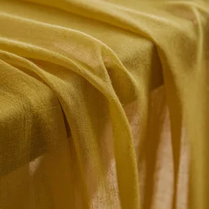 Camino de mesa de gasa de Bali amarillo mostarda para decoración de bodas de lujo.