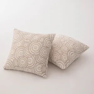 Boho-Stil goldgeprägte dekorative Kissenbezüge mit Kreismuster für das Sofa im Zimmer