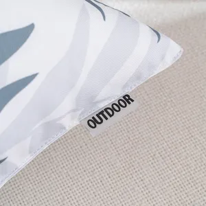 Fresh leaf print outdoor pillowcase with waterproof fabric for garden patio chairs