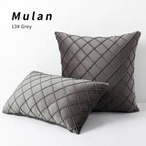 Velvet Diamond Quilted Throw Pillow Cover Scandinavian Modern Decorative Cushion Case For Sofa Living Room Home Decor