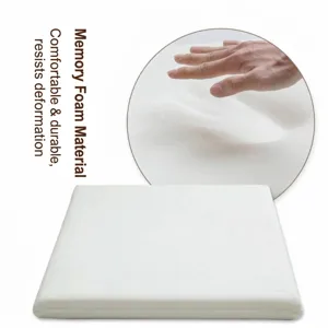 Cojín de asiento cuadrado de espuma viscoelástica blanca con rebote lento para oficina