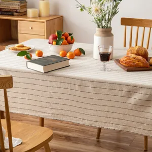Tovaglia rettangolare a righe in stile giapponese per decorazioni da tavola accoglienti