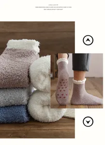 Calcetines de Dormir Gruesos de Forro Polar Suave con Antideslizante para Invierno