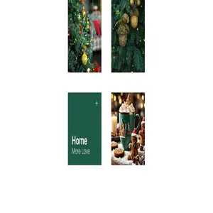 Festive Christmas lifestyle collage with decorated tree and cozy winter beverage