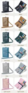 Crocodile pattern leather passport holders and travel wallets shown in six color options