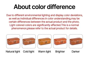 Crocodile pattern leather cosmetic bag color comparison under different lighting conditions