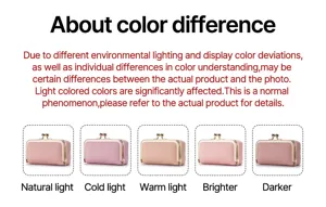 Genuine leather jewelry storage pouch showing color variations in different light