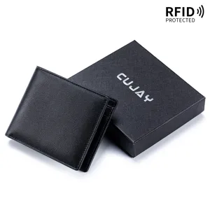 Hochwertige Herrenbrieftasche aus echtem Leder mit RFID-Schutz und Geschenkbox