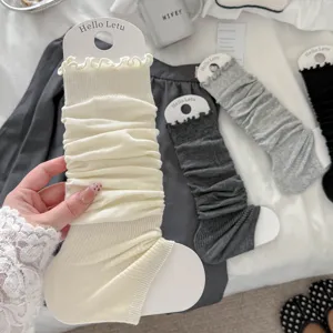Sweet Korean style ruffled leg warmers in multiple colors for spring and summer fashion