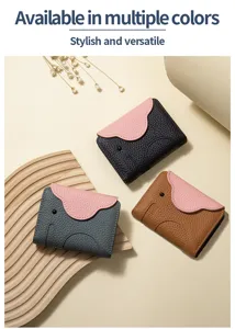 Porte-cartes en cuir motif éléphant en plusieurs couleurs pour une allure élégante