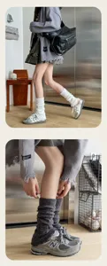 Knit leg warmers winter y2k aesthetic cute cozy cable knit boot cuffs for women daily wear