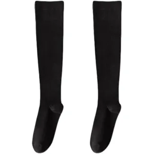 Calze a compressione nere sopra il ginocchio da donna tinta unita calze lunghe dimagranti