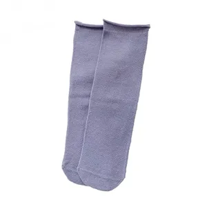 Damen einfarbige mittlere Socken lässig lavendel Baumwolle dünne Frühlings Sommer Socken