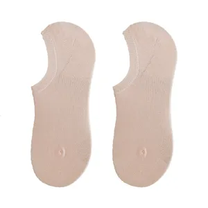 Women shallow cut invisible boat socks candy color solid cotton breathable low cut socks