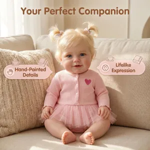 20 Inch Maddie Reborn Baby Doll Silicone Full Body Lifelike Pink Heart Tutu Dress Hand Painted Realistic Newborn Toy Gift