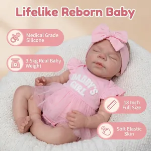 Realistic Pascale Silicone Reborn Baby Doll Pink Tutu Dress Soft Solid Reborn Girl Doll Accessories Birthday Gift