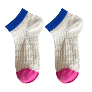 Women short socks dopamine style breathable mesh low cut candy color summer cute boat socks