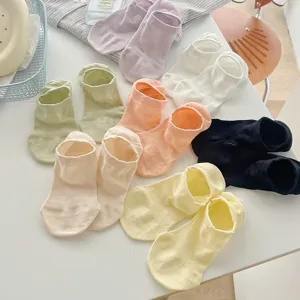 Variëteit aan pastelkleurige ademende onzichtbare katoenen bootsokken voor dames