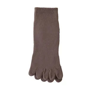 Chaussettes de Yoga pour Femmes Cinq Doigts Antidérapantes Professionnelles Coton Respirant Tube Moyen Sport Pilates