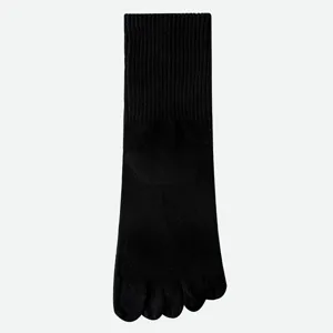 Schwarze Zehensocken für Damen, bequeme Baumwollsocken mit getrennten Zehen im Alltag neu