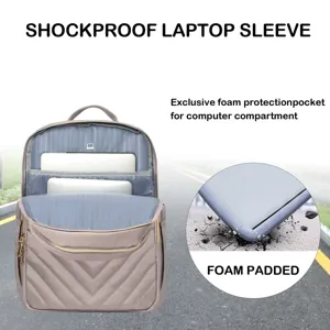 Vista interna que muestra la funda acolchada para portátil a prueba de golpes