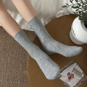 Autumn winter floral mid-tube socks cute stacked socks soft comfortable daily casual socks