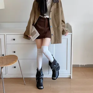 Damen Overknee Socken stylische Stiefelsocken lässige lange Strümpfe Herbst Winter Mode