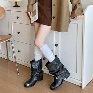 Damen Stulpen Socken und Stiefel Set, stilvolle hohe Röhre Winterkleidung Mode tägliche Kleidung.