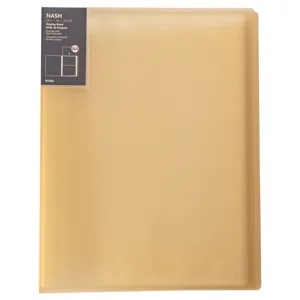 Transparante beige A4-presentatiemap met 40 vakken voor documenten en papieren