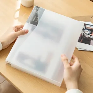 Eenvoudig doorschijnend fotoalbum van 6 inch met 160 insteekvakken